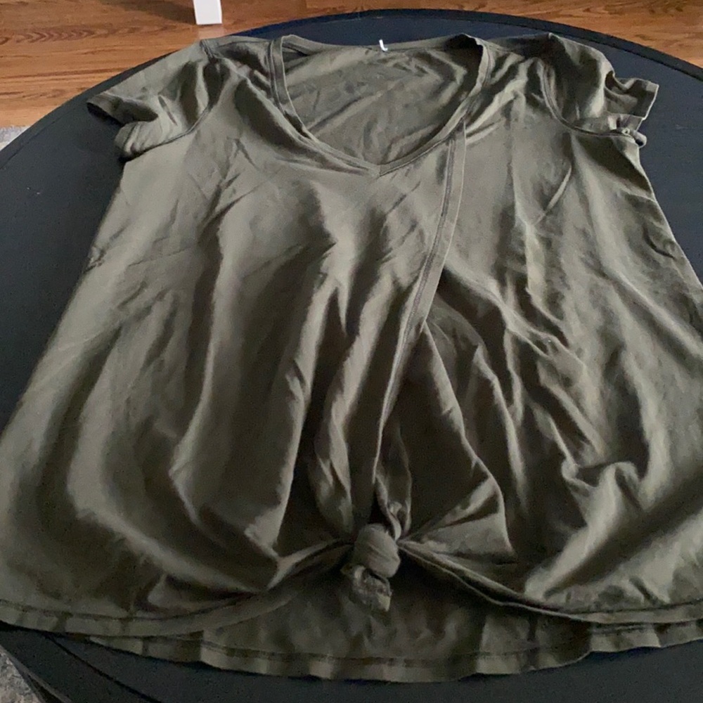 Prima Cotton front wrap/tie tee